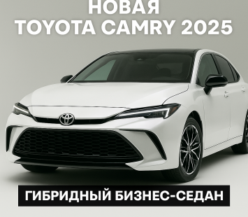 Toyota Camry 2025: новое поколение гибридного бизнес-седана
