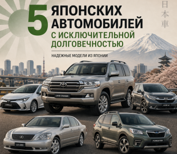 5 свежих японских автомобилей с большим ресурсом